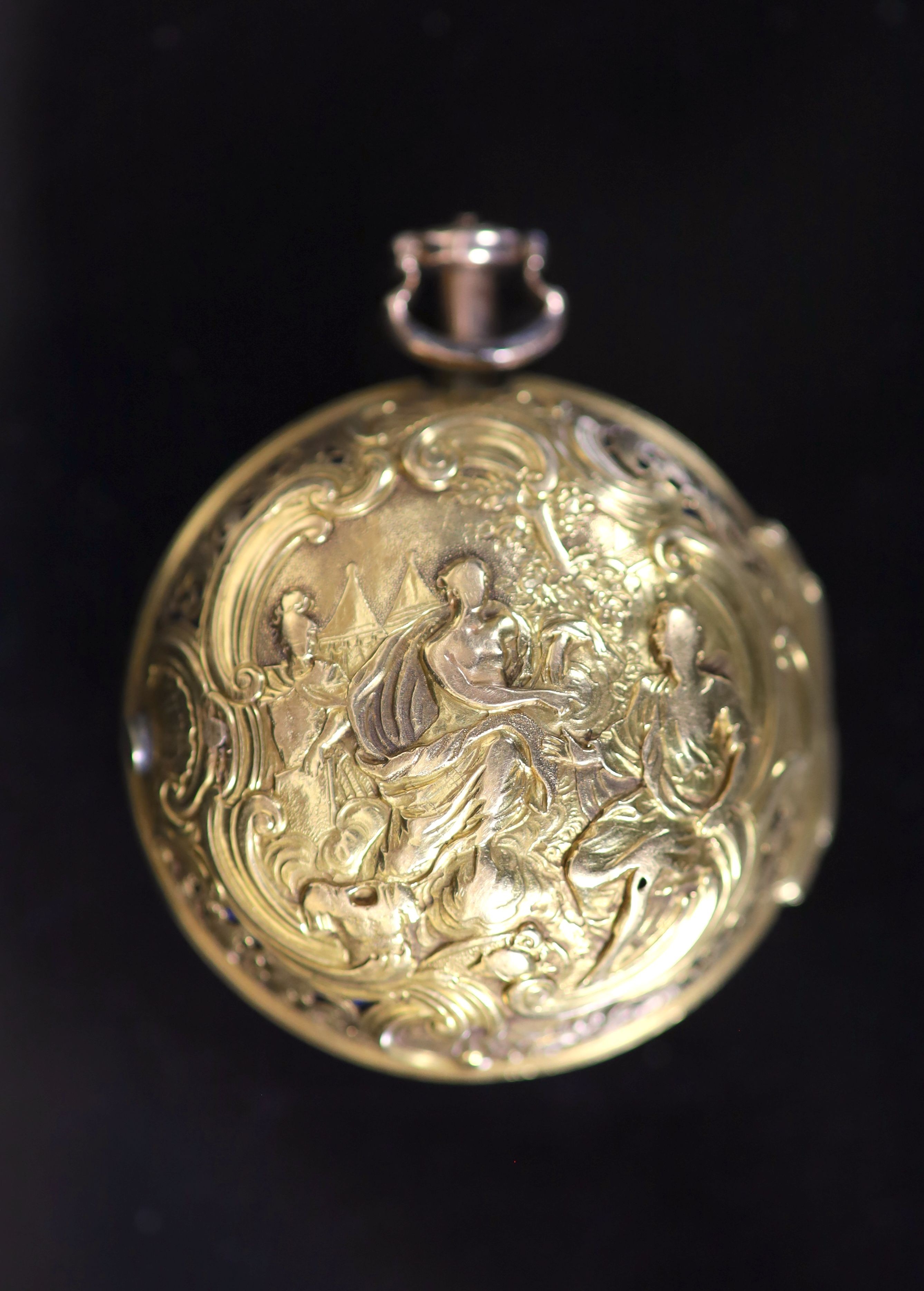 A George III gold pair cased keywind quarter repeating pocket watch by Thomas Gardner of London H 5.75cm.